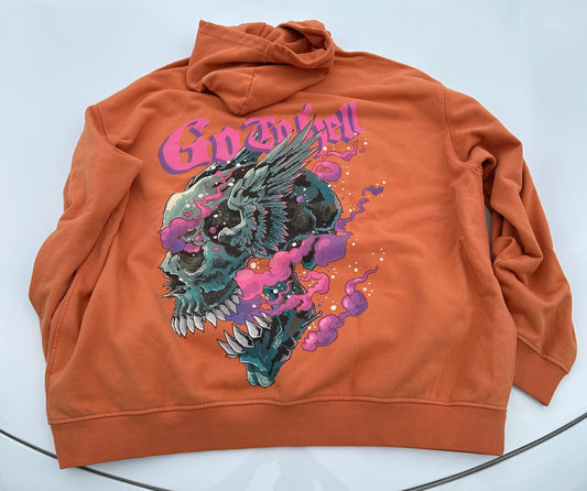 Go To Hell hoodie orange