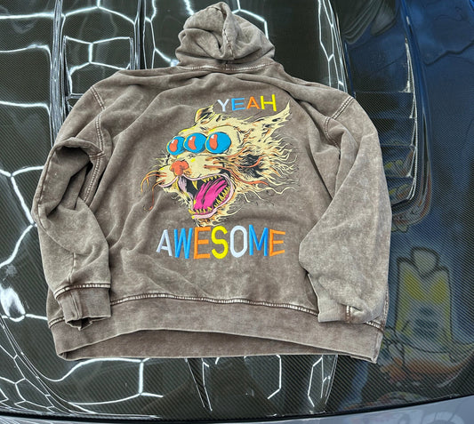 Yeah AWESOME V2 hoodie brown