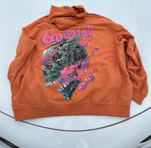 Go To Hell hoodie orange